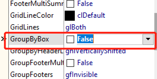对delphi Tcxgrid控件的使用总结